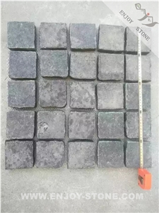 G684 Black Basalt Cobble Stone Pavers With Top Flamed