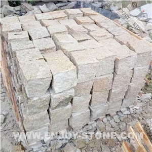 G684 Black Large Block Granite Cobblestone