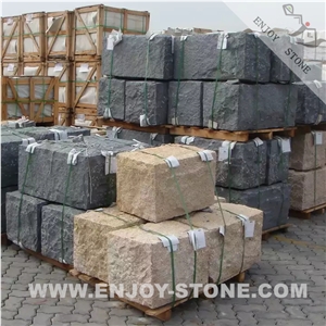 G684 Black Large Block Granite Cobblestone