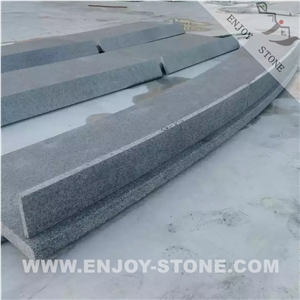 New G684 Irregular Curved Steps Black Granite Stair Steps