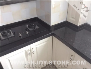 Polished Absolute Black Galaxy Natural Granite Countertops