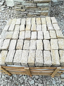 China Yellow Rust Granite Nature Split Cubes Wholesaler