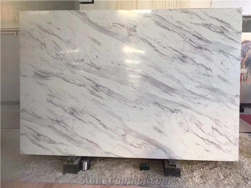 Calacatta White Quartz Artificial Stone Slabs, High Quality