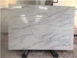 Calacatta White Quartz Artificial Stone Slabs, High Quality