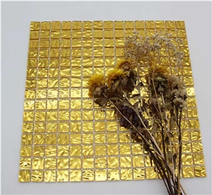 Gold And Silver Leaf Glass Mosaic