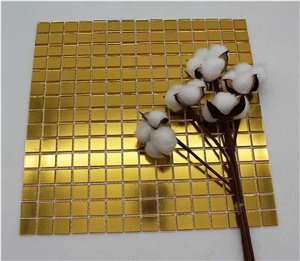 Gold And Silver Leaf Glass Mosaic