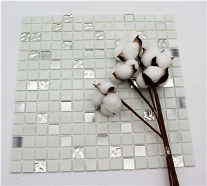 Gold And Silver Leaf Glass Mosaic