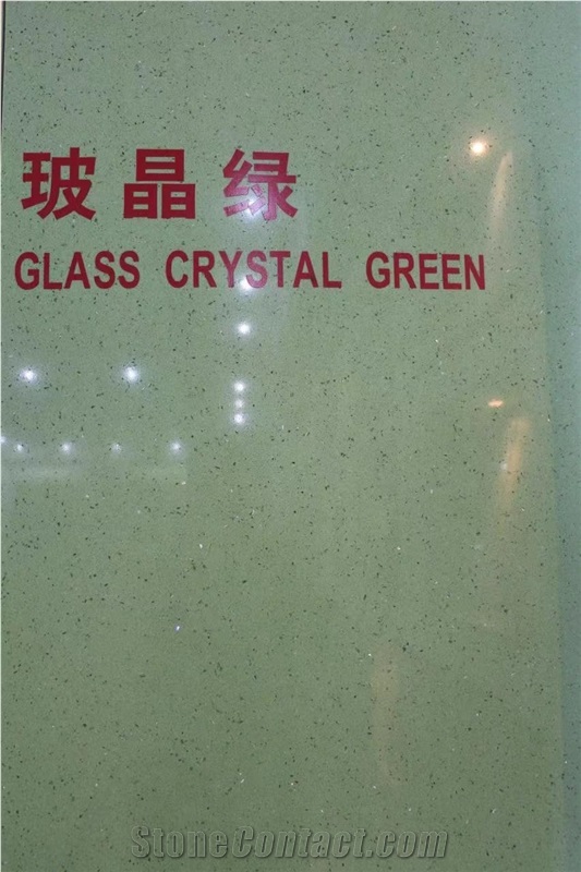 Green Quartz, Engineered Stone, Glass Crystal Green