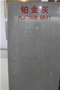Grey Artificial Marble, Plantinum Grey Quartz, Engineered Stone