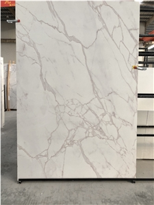 Hot Sale! Calacatta White Quartz Artificial Tiles,Best Price