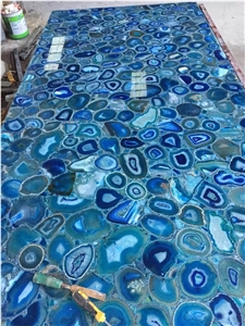 Luxury Gemstone Blue Semiprecous Stone Slabs & Tiles