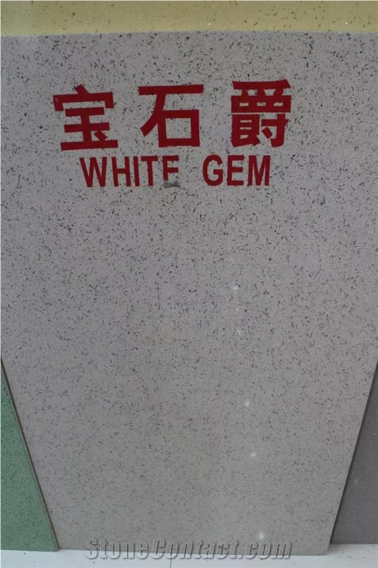 White Artificial Granite, White Gem
