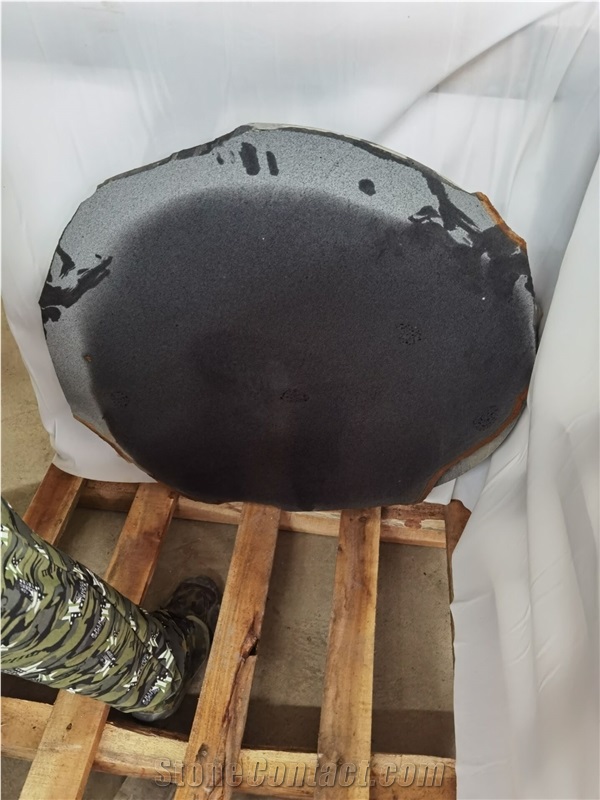 Black Basalt Garden Stepping Stone Honed Surface Pavers Stone Cobblestone