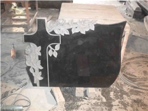 Customer Design, Black Granite Cross Tombstone& Gravestone