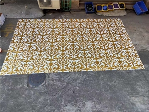 Gold And Silver Quartzite Mosaic