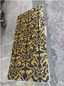 Gold And Silver Quartzite Mosaic