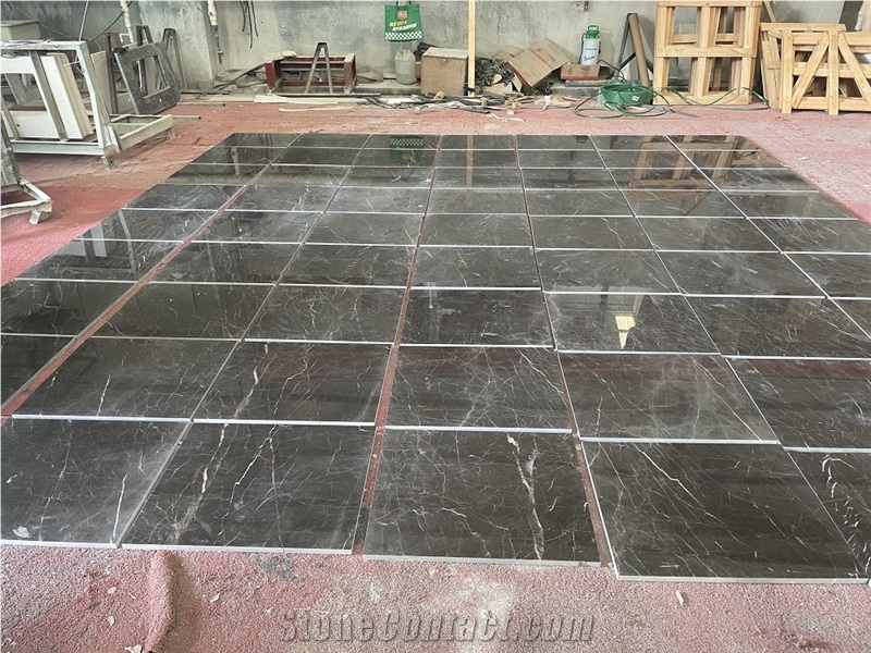 Gold Jade Brown /Black Marble Slabs Floor Wall Tile
