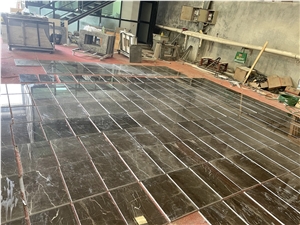 Gold Jade Brown /Black Marble Slabs Floor Wall Tile