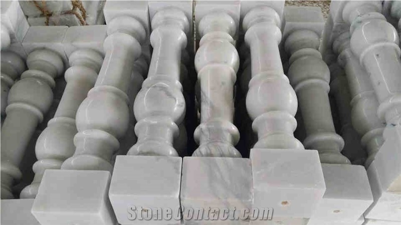 Guangxi White Marble Balustrades, Railings Selected Quality