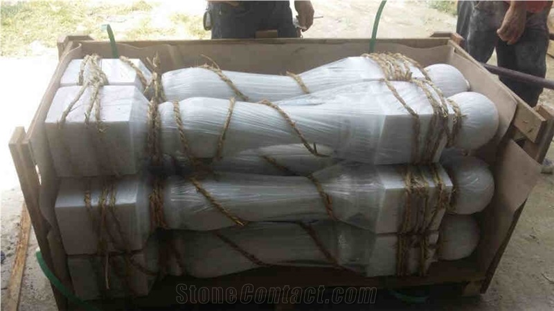 Guangxi White Marble Balustrades, Railings Selected Quality