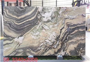 Purple Landscape Slabs Luxury Stone