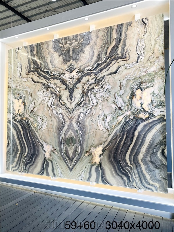 Purple Landscape Slabs Luxury Stone