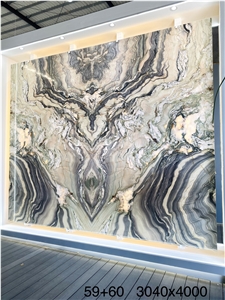 Purple Landscape Slabs Luxury Stone
