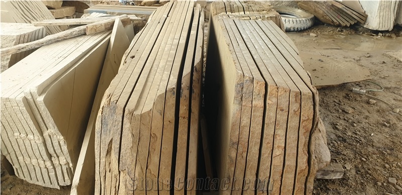 Yellow Beige Sandstone Slabs