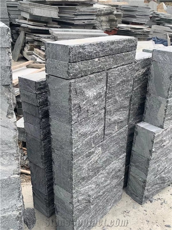 Dark Granite Wall Stone Nero Santiago Retaining Wall Blocks