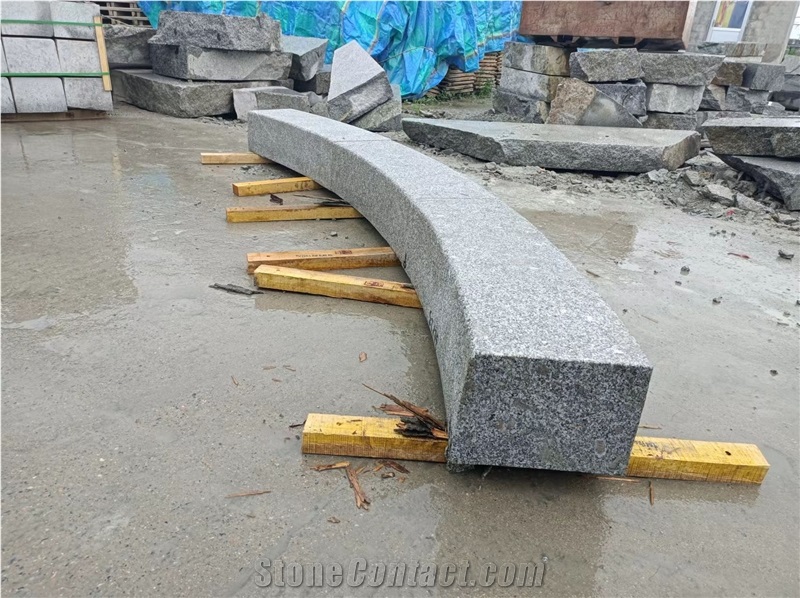 Granite Driveway Kerbs, Curved Lanscaping Kerbstone