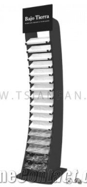 MDF Artifical Stone And Porcelain Sample Display Tower Stand