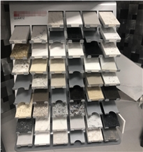Quartz And Porcelain Stone Sample Table Display Rack