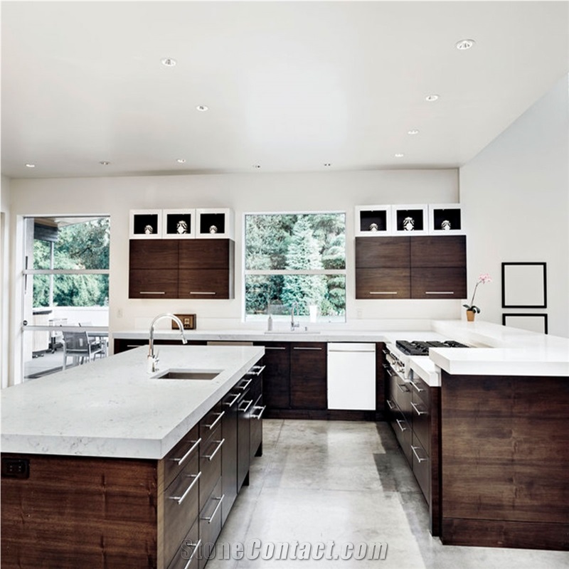 Carrara Extra White Quartz Slab For Bathroom Wall