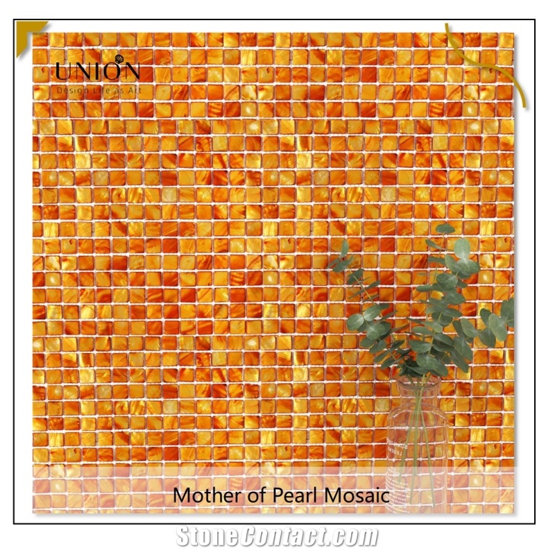 UNION DECO Dyed Color Mother Of Pearl Mosaic MOP Wall Tiles