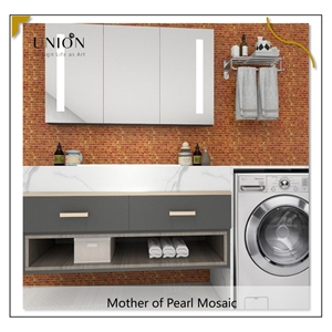 UNION DECO Dyed Color Mother Of Pearl Mosaic MOP Wall Tiles