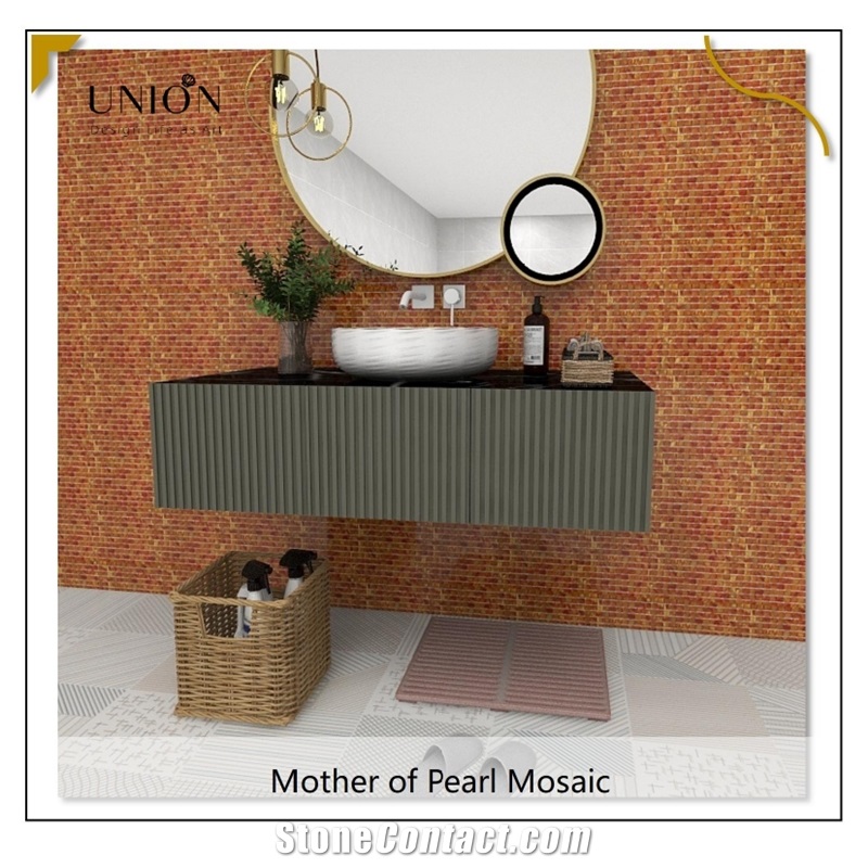 UNION DECO Dyed Color Mother Of Pearl Mosaic MOP Wall Tiles