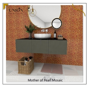 UNION DECO Dyed Color Mother Of Pearl Mosaic MOP Wall Tiles
