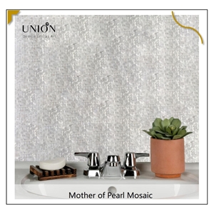UNION DECO Mother Of Pearl Mini Square Seamless Mosaic Tile