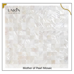 UNION DECO Mother Of Pearl Square Mosaic Kitchen Backsplash