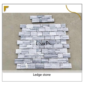 UNION DECO Cloudy Grey Quartzite Ledge Stone With Mesh Back