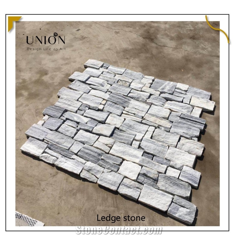 UNION DECO Cloudy Grey Quartzite Wall Cladding Cement Stone