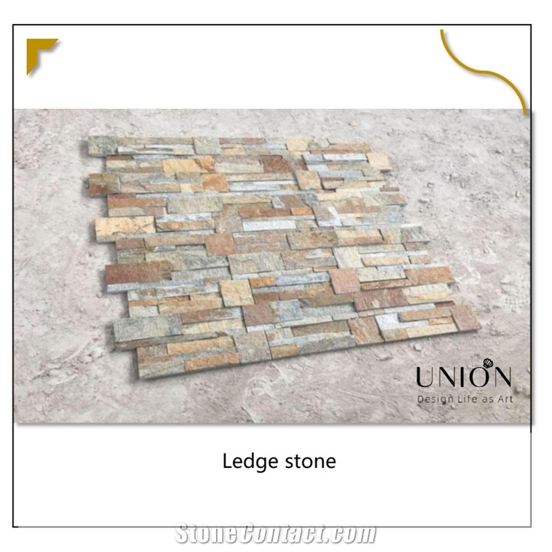 UNION DECO Culture Stone Natural Rusty Quartzite Wall Panel