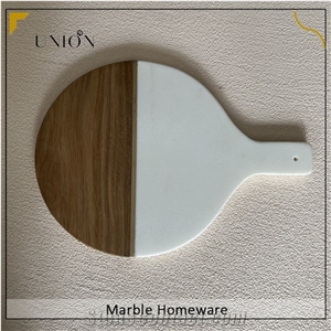 UNION DECO Cutting Board With Marble And Wood For Fruit