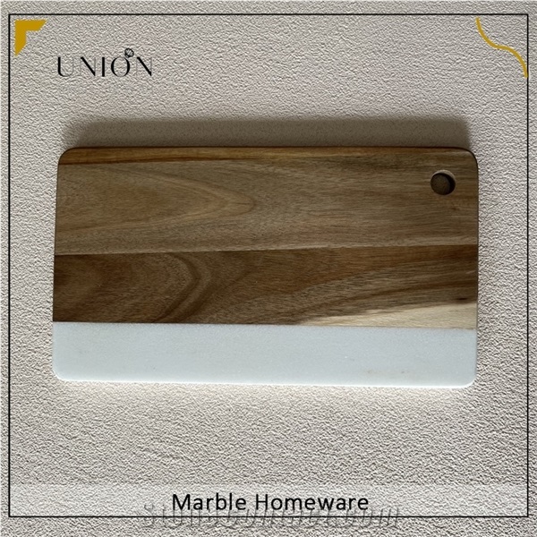 UNION DECO Marble Chopping Board For Bread As Serving Trays