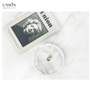 UNION DECO Natural Marble Jewelry Box Two-Tier Storage