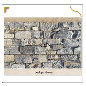 UNION DECO Natural Stacked Stone Blue Quartzite Ledger Stone