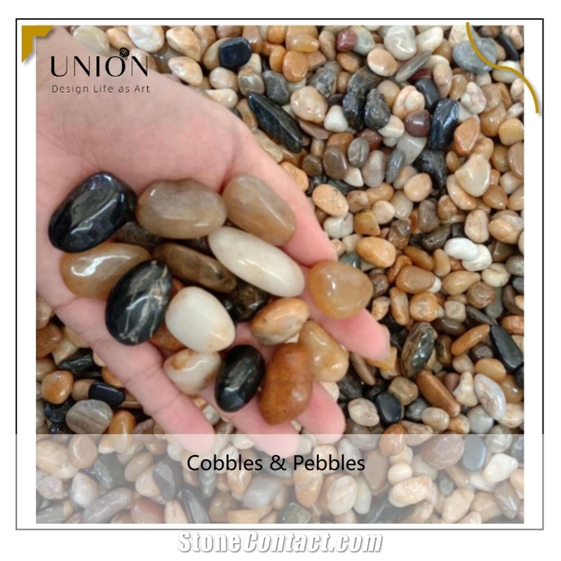 UNION DECO Polished Pebble Landscaping River Pebble Stone