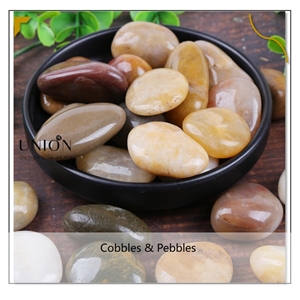 UNION DECO Polished Pebble Landscaping River Pebble Stone