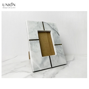 UNION DECO White Marble Picture Frame For Living Room 4"X6"
