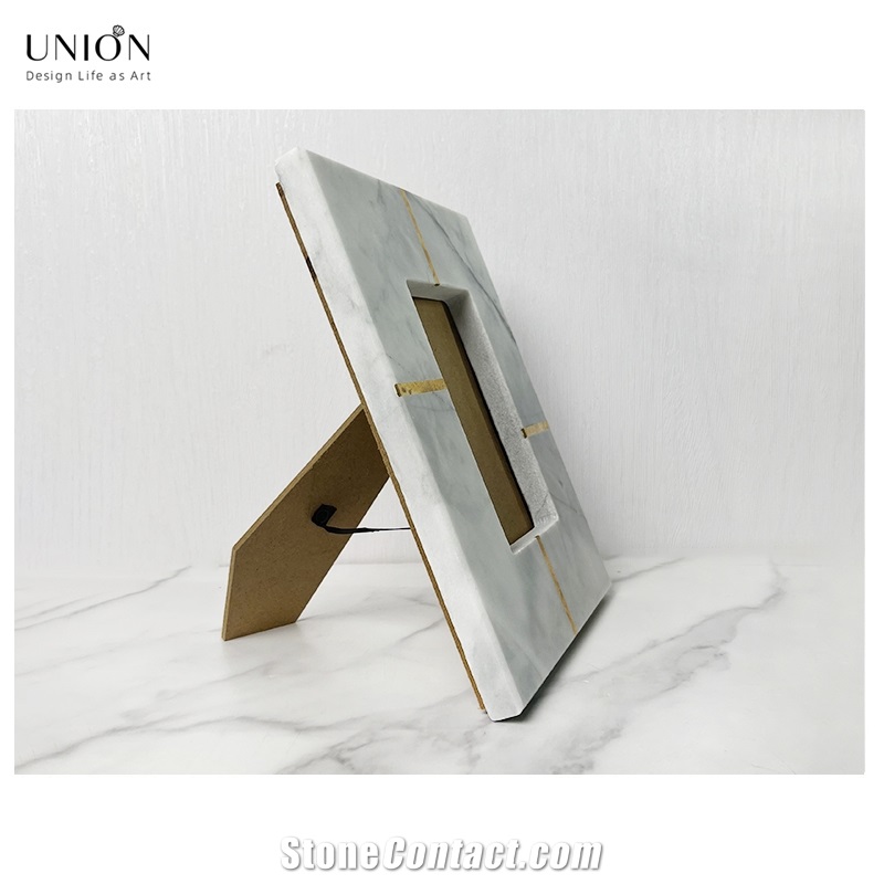 UNION DECO White Marble Picture Frame For Living Room 4"X6"
